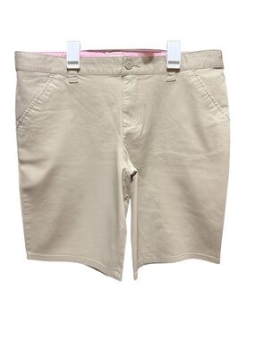 Cat & Jack Beige Kids Bermuda Shorts with Pink Waistband
